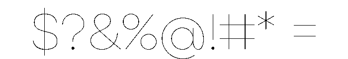 Point Hairline Font OTHER CHARS