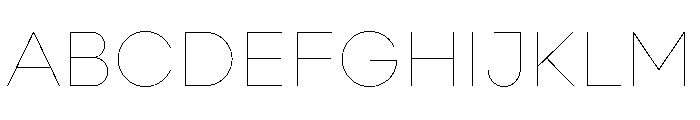 Point Hairline Font UPPERCASE