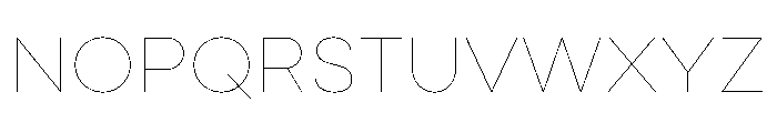Point Hairline Font UPPERCASE