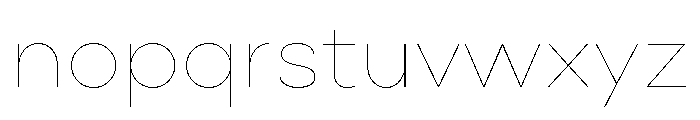 Point Hairline Font LOWERCASE