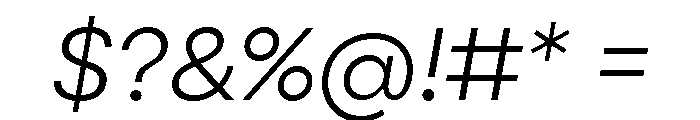 Point Light Italic Font OTHER CHARS