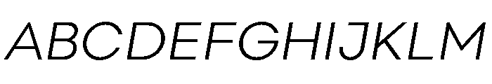 Point Light Italic Font UPPERCASE