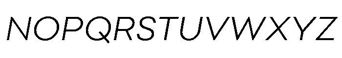Point Light Italic Font UPPERCASE