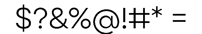 Point Light Font OTHER CHARS