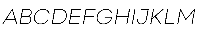 Point Soft Extra Light Italic Font UPPERCASE
