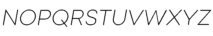 Point Soft Extra Light Italic Font UPPERCASE