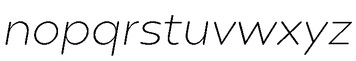 Point Soft Extra Light Italic Font LOWERCASE