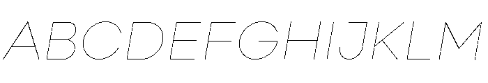 Point Soft Hairline Italic Font UPPERCASE