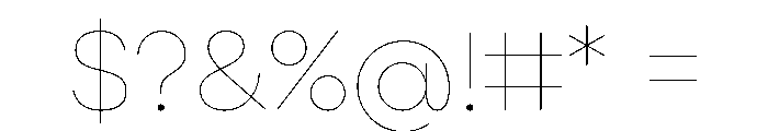 Point Soft Hairline Font OTHER CHARS