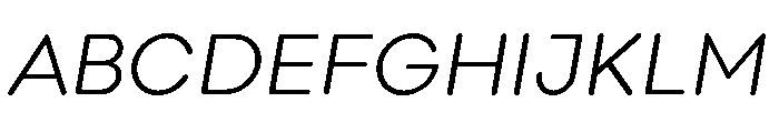 Point Soft Light Italic Font UPPERCASE