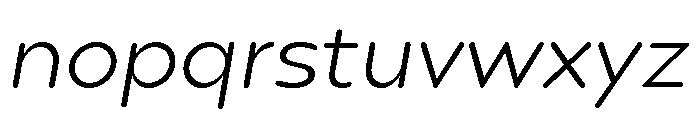 Point Soft Light Italic Font LOWERCASE