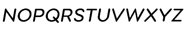 Point Soft Regular Italic Font UPPERCASE