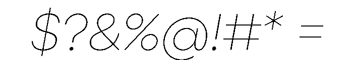 Point Soft Thin Italic Font OTHER CHARS