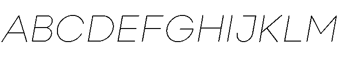 Point Soft Thin Italic Font UPPERCASE
