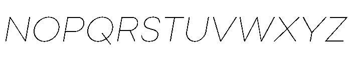 Point Soft Thin Italic Font UPPERCASE
