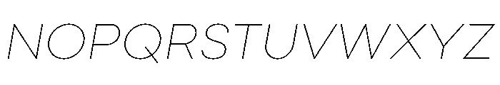Point Thin Italic Font UPPERCASE