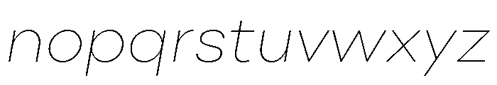 Point Thin Italic Font LOWERCASE