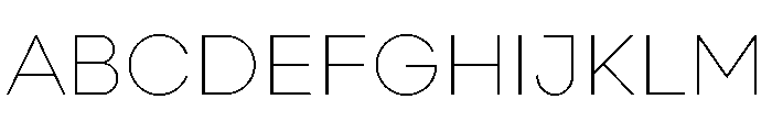 Point Thin Font UPPERCASE