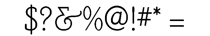 Poor Richard Monoline Font OTHER CHARS