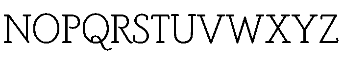 Poor Richard Monoline Font UPPERCASE
