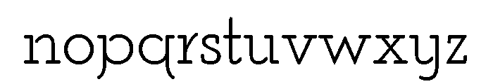 Poor Richard Monoline Font LOWERCASE