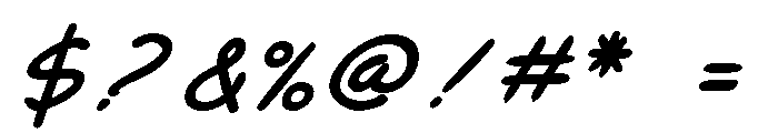 Pop Art Comic Bold Italic Font OTHER CHARS