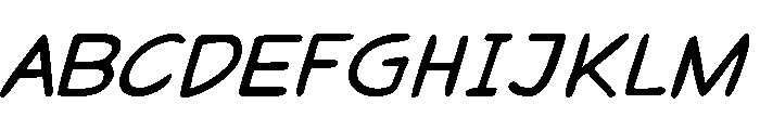 Pop Art Comic Bold Italic Font UPPERCASE