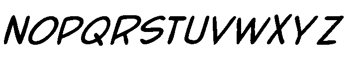 Pop Art Comic Bold Italic Font UPPERCASE