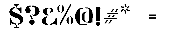 Pop Art Stencil Font OTHER CHARS