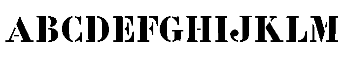 Pop Art Stencil Font UPPERCASE