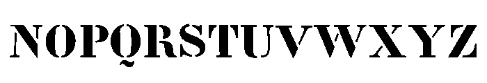Pop Art Stencil Font UPPERCASE