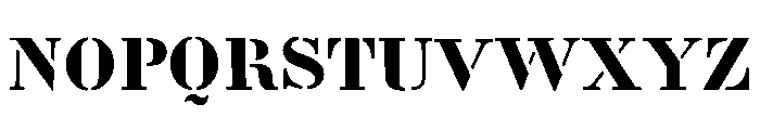 Pop Art Stencil Font LOWERCASE