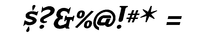 Porkshop Bold Italic Font OTHER CHARS