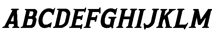 Porkshop Bold Italic Font UPPERCASE