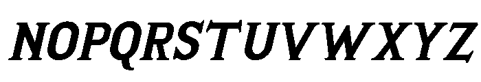 Porkshop Bold Italic Font UPPERCASE
