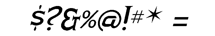 Porkshop Regular Italic Font OTHER CHARS