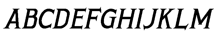 Porkshop Regular Italic Font UPPERCASE