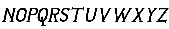 Porkshop Regular Italic Font UPPERCASE