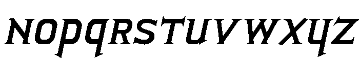 Porkshop Regular Italic Font LOWERCASE