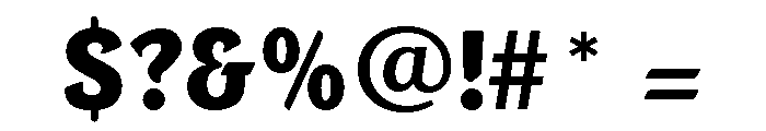 Portobello Bold Font OTHER CHARS