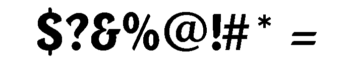 Portobello Demi Bold Font OTHER CHARS