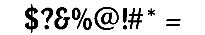 Portobello Medium Font OTHER CHARS