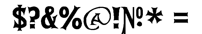 Posada Irregular Font OTHER CHARS