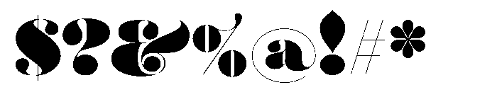 Posh Ultra Capitals Font OTHER CHARS