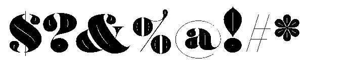 Posh Ultra Inline Font OTHER CHARS