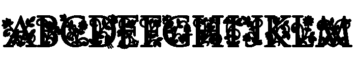 Posies Contour Font UPPERCASE