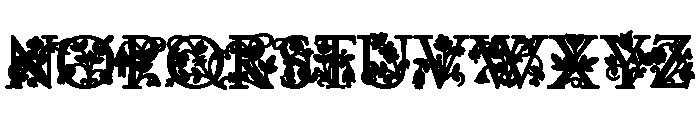 Posies Contour Font UPPERCASE