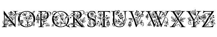 Posies Initial Font UPPERCASE