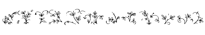 Posies Stems Font LOWERCASE