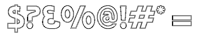 Poster Gothic Double Line Font OTHER CHARS